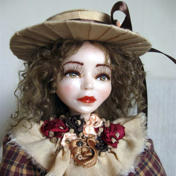 Художественная реалистичная авторская кукла «Майя» OOAK в шотландском стиле