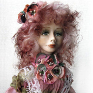 Оригинальная коллекционная кукла в розовом платье с розовыми волосами реалистичная кукла ручной работы