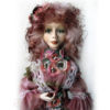 Оригинальная коллекционная кукла в розовом платье с розовыми волосами реалистичная кукла ручной работы 5